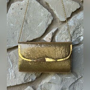 Y&S Gold Metal Mesh Purse w/Chain Strap‎